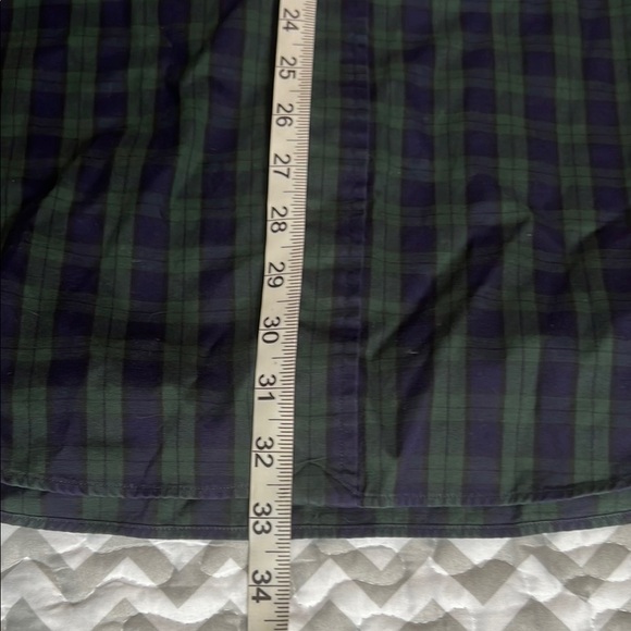 Ralph Lauren Yarmouth 100% Cotton Blue Green Plaid Button-Down sz 17.5-35 - Picture 9 of 10